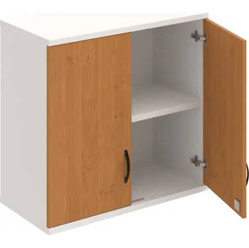 Policová skříň SZ 2 80 01 H – Skříň policová dvéřová 76,8 × 80 cm - Olše , Bílá , UCO – černá