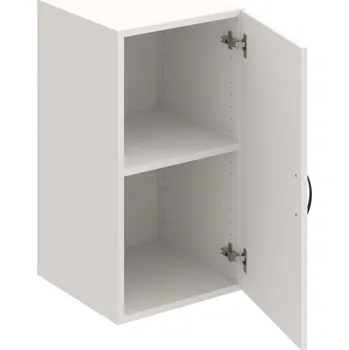 Policová skříň D 2 40 01 – Skříň policová dvéřová 74 × 40 cm - Bílá , Bílá , UCO – černá