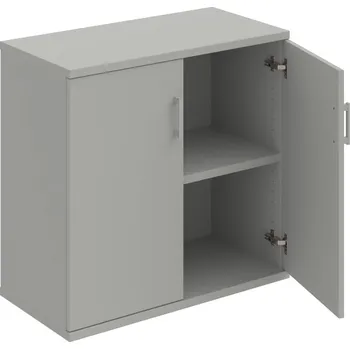 Policová skříň S 2 80 01 – Skříň policová dvéřová 76,8 × 80 cm - Šedá , Šedá , USH – hranatá
