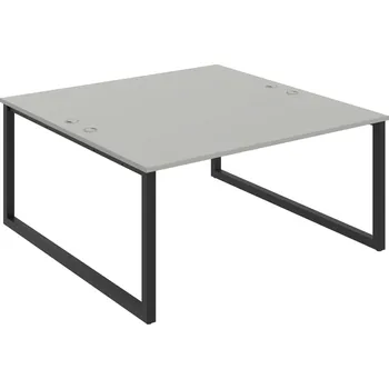 Psací stůl USD O 1600 – Stůl pracovní 160 × 160 cm - Šedá , Černý kov