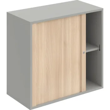 Policová skříň DZ 2 80 03 L – Skříň polic rolet levá 74 × 80 cm - Šedá , Akát