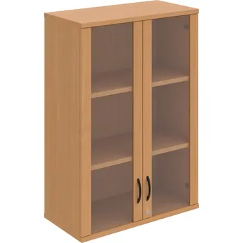 Policová skříň SZ 3 80 04 H – Skříň policová dvéřová 115,2 × 80 cm - Buk , Buk , UCO – černá