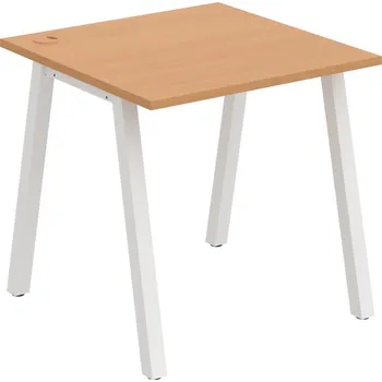 Psací stůl US A 800 – Stůl pracovní délky 80 cm - Buk , Bílý kov