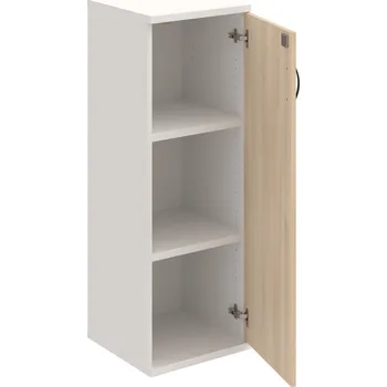 Policová skříň SZ 3 40 01 P – Skříň policová dvéřová 115,2 × 40 cm - Akát , Bílá , UCO – černá