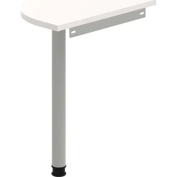 Psací stůl GP 60 – Stůl zakončovací oblouk 60 cm - Bílá , Šedý kov