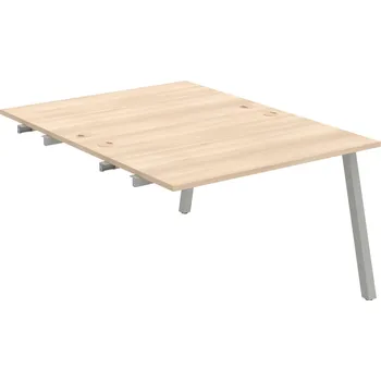 Psací stůl USD A 1200 R – Stůl pracovní 120 × 160 cm, k řetězení - Akát , Šedý kov