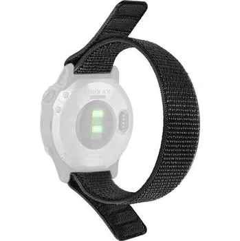 Řemínek na hodinky Nylonový řemínek Ricardo 26mm (pro Garmin Fenix 8/7X/6X (51mm), Tactix aj.), černý, provlékací