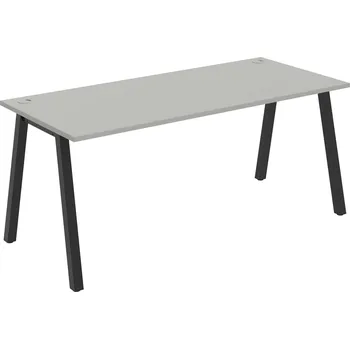 Psací stůl US A 1800 – Stůl pracovní délky 180 cm - Šedá , Černý kov