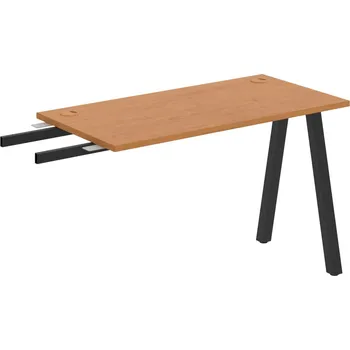 Psací stůl UE A 1200 RU – Stůl pracovní délky 120 cm, hl. 60 cm, k řetězení - Olše , Černý kov