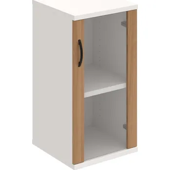 Policová skříň S 2 40 02 P – Skříň policová dvéřová 76,8 × 40 cm - Višeň , Bílá , UCO – černá