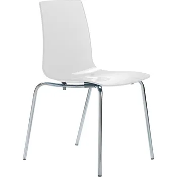 Jídelní stůl LOLLIPOP – plastová židle - polykarbonát bianco