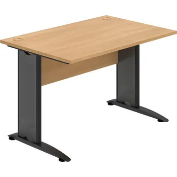 Psací stůl CS 1200 – Stůl pracovní rovný 120 cm - Dub , Dub , Černý kov