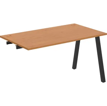 Psací stůl US A 1400 R – Stůl pracovní délky 140 cm, k řetězení - Olše , Černý kov