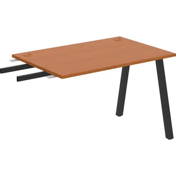 Psací stůl US A 1200 RU – Stůl pracovní délky 120 cm, k řetězení - Třešeň , Černý kov