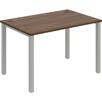Psací stůl US 1200 – Stůl pracovní rovný 120 cm - Ořech , Šedý kov