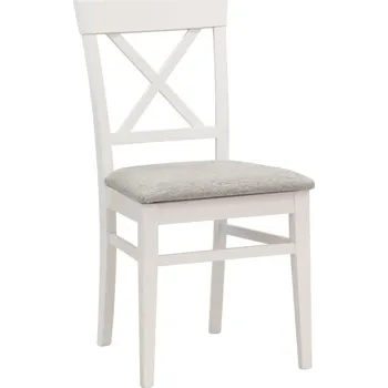 Jídelní židle GRANDE látka – čalouněná židle - bílá , gusto cappuccino 3