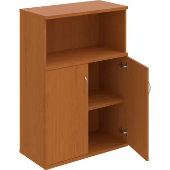 Policová skříň S 3 80 02 – Skříň policová dvéřová 115,2 × 80 cm - Třešeň , Třešeň , USN – Hobis