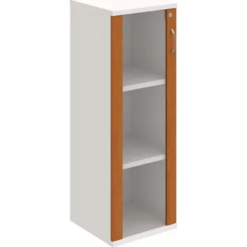 Policová skříň SZ 3 40 02 L – Skříň policová dvéřová 115,2 × 40 cm - Třešeň , Bílá , USN – Hobis