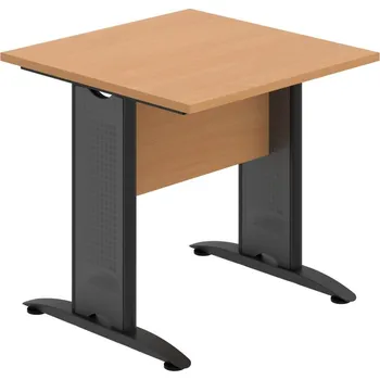 Jednací stůl CJ 800 – Stůl jednací rovný 80 cm - Buk , Buk , Černý kov