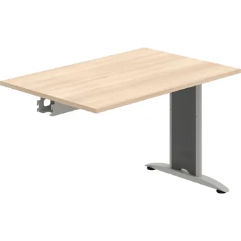 Jednací stůl FJ 1200 R – Stůl jednací řetězící rovný 120 cm - Akát , Šedý kov