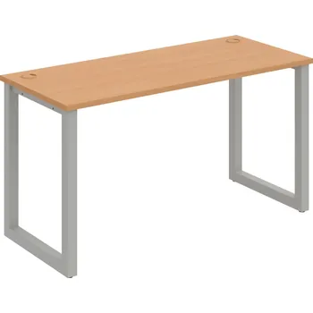 Psací stůl UE O 1400 – Stůl pracovní délky 140 cm, hl. 60 cm - Buk , Šedý kov