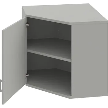 Policová skříň SRV 2 01 L H – Skříň vnitřní roh levá 76,8 cm - Šedá , Šedá , USH – hranatá