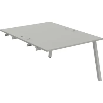 Psací stůl USD A 1200 R – Stůl pracovní 120 × 160 cm, k řetězení - Šedá , Šedý kov