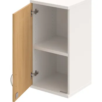 Policová skříň SZ 2 40 01 L H – Skříň policová dvéřová 76,8 × 40 cm - Dub , Bílá , USN – Hobis