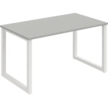 Psací stůl UJ O 1400 – Stůl jednací rovný délky 140 cm - Šedá , Bílý kov
