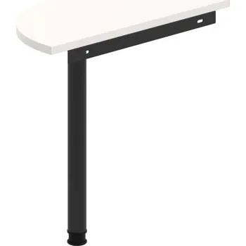 Jednací stůl GP 80 – Stůl zakončovací oblouk 80 cm - Bílá , Černý kov