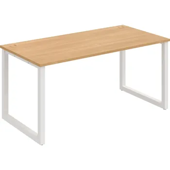 Psací stůl US O 1600 – Stůl pracovní délky 160 cm - Dub , Bílý kov