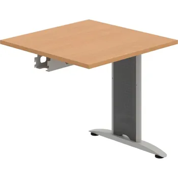 Psací stůl FJ 800 R – Stůl jednací řetězící rovný 80 cm - Buk , Šedý kov