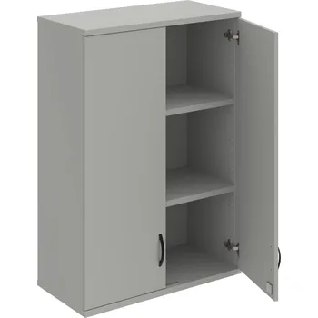 Policová skříň SZ 3 80 01 H – Skříň policová dvéřová 115,2 × 80 cm - Šedá , Šedá , UCO – černá