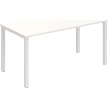 Psací stůl UJ 1600 – Stůl jednací rovný 160 cm - Bílá , Bílý kov