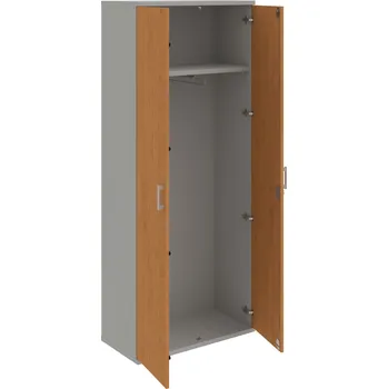 Policová skříň SZR 5 80 01 – Skříň šatní dvéřová 192 × 80 cm - Olše , Šedá , USH – hranatá