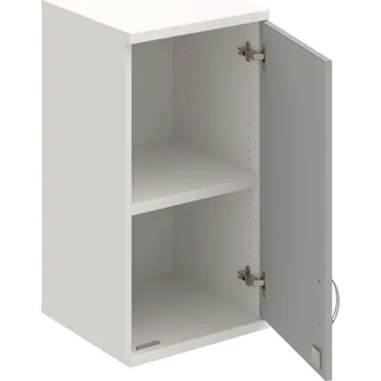 Policová skříň SZ 2 40 01 P H – Skříň policová dvéřová 76,8 × 40 cm - Šedá , Bílá , USN – Hobis