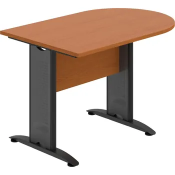 Jednací stůl CP 1200 1 – Stůl jednací oblouk 120 cm - Třešeň , Třešeň , Černý kov