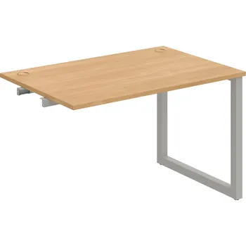 Psací stůl US O 1200 R – Stůl pracovní délky 120 cm, k řetězení - Dub , Šedý kov