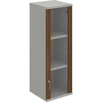 Policová skříň S 3 40 02 P H – Skříň policová dvéřová 115,2 × 40 cm - Ořech , Šedá , USN – Hobis