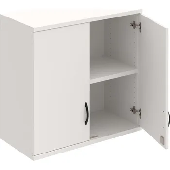 Policová skříň SZ 2 80 01 H – Skříň policová dvéřová 76,8 × 80 cm - Bílá , Bílá , UCO – černá