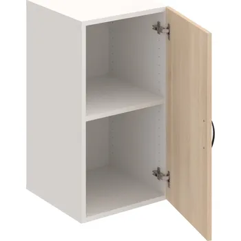 Policová skříň D 2 40 01 – Skříň policová dvéřová 74 × 40 cm - Akát , Bílá , UCO – černá