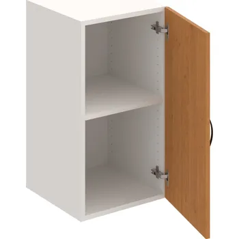 Policová skříň D 2 40 01 – Skříň policová dvéřová 74 × 40 cm - Olše , Bílá , UCO – černá