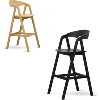 Barová židle GURU bar EMPIRE – celodřevěné křesílko - dub