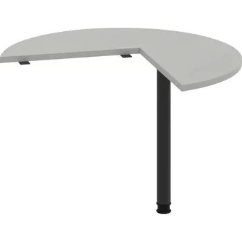 Jednací stůl FP 21 P – Stůl jednací pravý ø 100 cm - Šedá , Černý kov