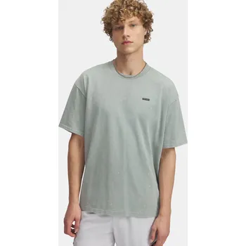 Pánské tričko Under Armour UA M HW OS LOGO WASH SS - zelené Velikost: M