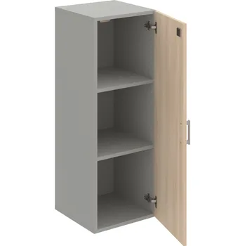 Policová skříň DZ 3 40 01 – Skříň policová dvéřová 111 × 40 cm - Akát , Šedá , USH – hranatá