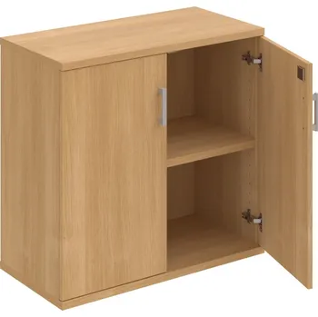 Policová skříň SZ 2 80 01 – Skříň policová dvéřová 76,8 × 80 cm - Dub , Dub , USH – hranatá