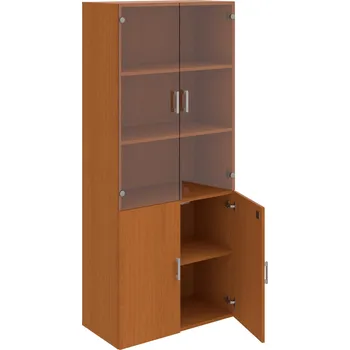 Policová skříň DZ 5 80 09 – Skříň policová dvéřová 185 × 80 cm - Třešeň , Třešeň , USH – hranatá