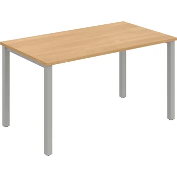 Psací stůl UJ 1400 – Stůl jednací rovný délky 140 cm - Dub , Šedý kov