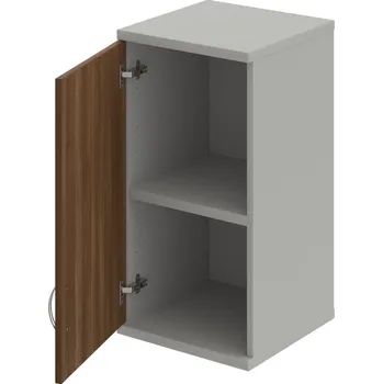 Policová skříň S 2 40 01 L H – Skříň policová dvéřová 76,8 × 40 cm - Ořech , Šedá , USN – Hobis